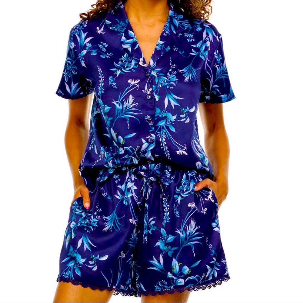 Satin Notch Collar PJ Set